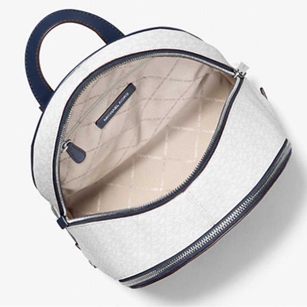 MICHAEL KORS Rhea Med Zip Color-Block Signature Logo Backpack
ADMIRL MULTI
NWT - Picture 3 of 16